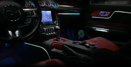 머스탱 엠비언트 - 코더스 무드등 아크릴 매립 방식으로 커스텀 인스톨 시공 / 전북 전주, 광주, 김제