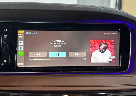 W222 벤츠 S63 카플레이 안드로이드오토 순정 디스플레이 연동 / 전북 전주, 광주, 김제