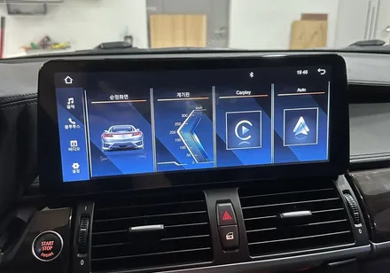 BMW E71 X6 이지가드로 원터치 시동과 12.3인치 카플레이 안드로이드오토 장착! / 전북 전주, 광주, 김제