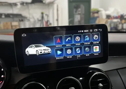 벤츠 W205 C200 순정 같은 10.25 인치 안드로이드올인원 장착! / 전북 전주, 광주, 김제
