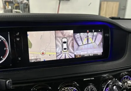 벤츠 W222 S63 amg 큐로이300 안드로이드 셋탑으로 순정 느낌 살리기! / 전북 전주, 광주, 김제