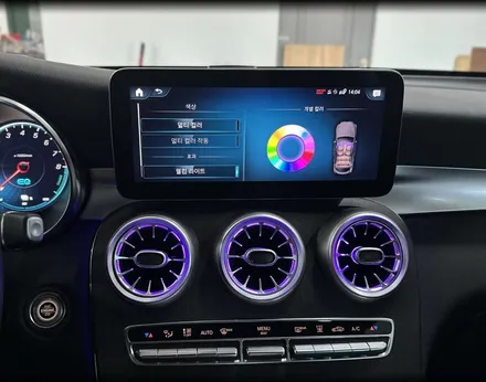 벤츠 X253 GLC 300e - 순정연동 송풍구 엠비언트 64 멀티컬러 / 전북 전주, 광주, 김제
