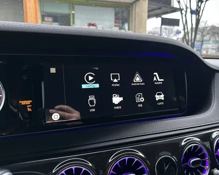 벤츠 W222 S350d 터치까지 가능한 인디웍 카플레이 & 안드로이드오토 인디웍 장착 / 전북 전주, 광주, 김제