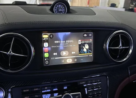 벤츠 SL 63 amg 순정 모니터를 살린 카플레이,안드로이드오토 인스톨 / 전북 전주, 광주, 김제