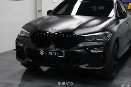 부산 자동차 랩핑 BMW X6 전체랩핑 사틴 블랙 / 부산 사상구 괘법동