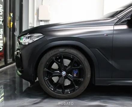 부산 자동차 랩핑 BMW X6 전체랩핑 사틴 블랙 / 부산 사상구 괘법동
