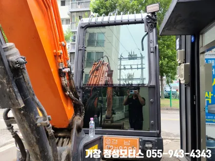 거창 포크레인 썬팅, 두산03 해임달DM 필름 전, 측후면 후기 / 거창 창원