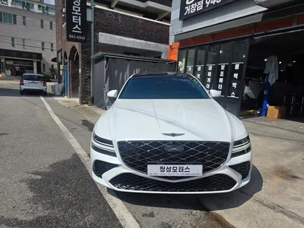 창녕에서 온 제네시스 G80 블루 반사 썬팅 이비오스 비비안 나이트 블루로 시공 완성 / 거창 창원