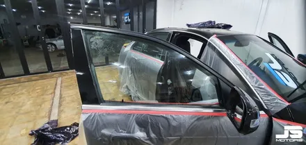 (1탄) 거창 벤츠C63 AMG 디텍 썬팅, 블랙박스, 후방카메라, 보조배터리 시공하기 / 거창 창원