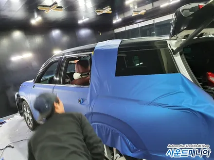 팰리세이드 블랙 & 블루 전체 [울산랩핑전문점] 사운드매니아 / 울산 진장동
