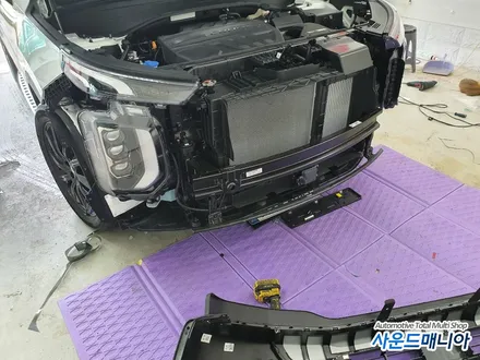 울산 팰리세이드 스파이더 그릴교체 그릴 테두리도색 BY 사운드매니아 / 울산 진장동