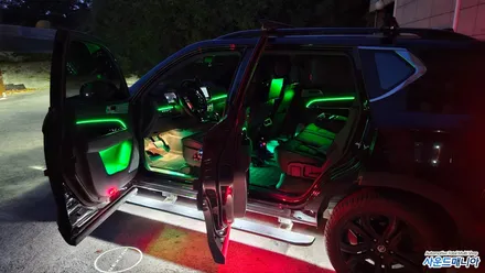 울산 올뉴렉스턴 카식스 RGB 엠비언트 시공후 실내 모습 감상