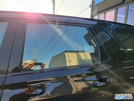 울산 팰리세이드 블랙팩 크롬딜리트 전동사이드스텝 바로고 기어봉 풀장착 출고기