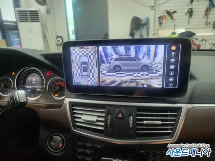 울산 벤츠 e300 W212 전기형 안드로이드 올인원 내비게이션  10.25인치 모니터 장착과 3D 어라운드뷰 연동 / 울산, 경남