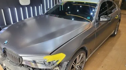 경기도 시흥 랩핑 BMW 5시리즈 에이버리 사틴다크그레이&크롬죽이기 랩핑 완료! / 시흥시 월곶동