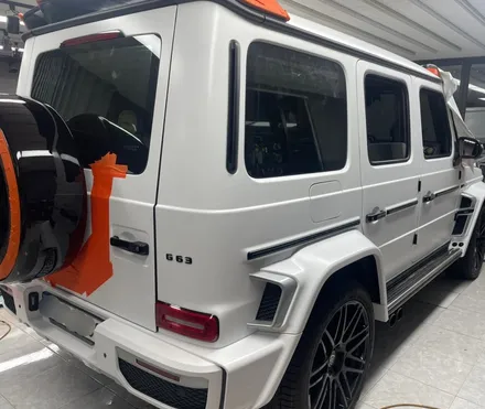 경기도 시흥 지바겐 브라부스(BRABUS) 올 튜닝 사틴화이트로 전체 랩핑 / 시흥시 월곶동