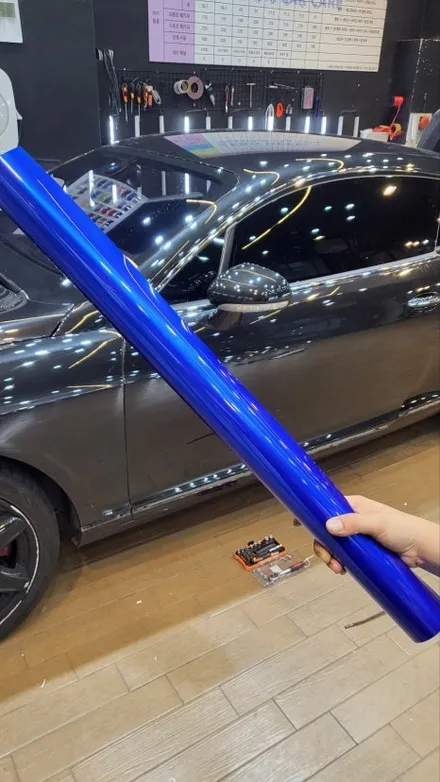 인천 송도 벤틀리 컨티넨탈 GT 1세대 택랩 블루잼 랩핑 시공(TeckWrap) / 시흥시 월곶동