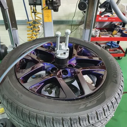 쏘렌토 동호회 3대분 카멜레온 휠도색 및 한대 캘리퍼도색 / 동해시 단봉동