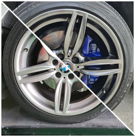BMW 550i 4짝 고스트크롬 캘리퍼도색 골드플레이팅 / 동해시 단봉동