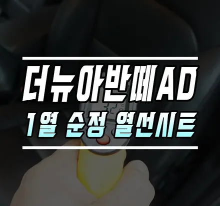 [더뉴아반떼AD] 삼각떼 순정 1열 열선시트 시공기 / 김포,일산,고양