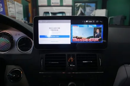 [벤츠 C클래스 W204] 10.25인치 와이드 안드로이드 올인원 내비게이션 설치 작업 // 케이엔오토웍스 김포 / 김포,일산,고양