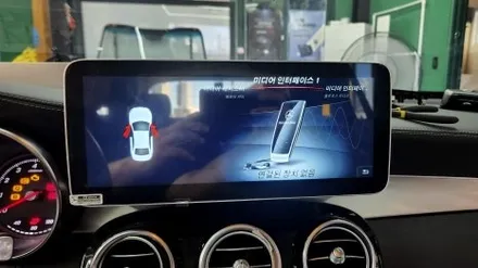 부천 벤츠 GLC300 안드로이드 올인원, 블랙박스, 보조배터리 시공 / 경기 김포