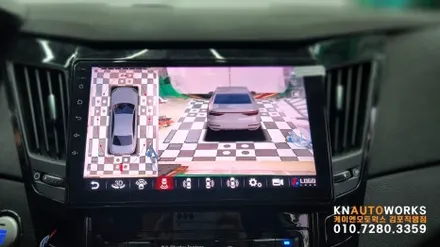 [YF소나타 하이브리드] 이지 스마트 네비 안드로이드 올인원과 3D 어라운드뷰 설치 작업 김포 / 김포,일산,고양