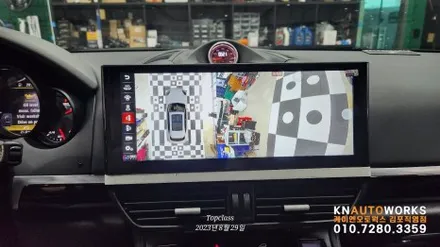 [포르쉐 카이엔] 안드로이드 올인원과 3D어라운드뷰 그리고 크로노 시계 패키지 / 포르쉐 / 카이엔 / 김포,일산,고양