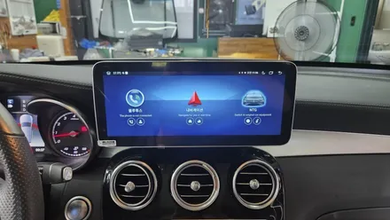 부천 벤츠 GLC300 안드로이드 올인원, 블랙박스, 보조배터리 시공 / 경기 김포