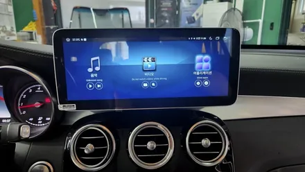 부천 벤츠 GLC300 안드로이드 올인원, 블랙박스, 보조배터리 시공 / 경기 김포