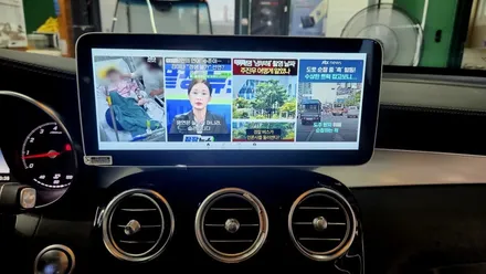 부천 벤츠 GLC300 안드로이드 올인원, 블랙박스, 보조배터리 시공 / 경기 김포