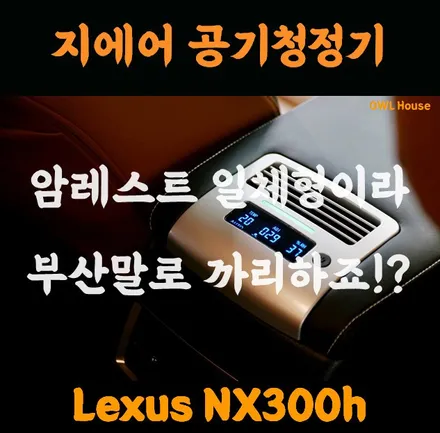 렉서스 NX300h 지에어 공기청정기 장착 (암레스트 일체형이라 부산말로 까리하지예?) / 부산, 기장, 양산