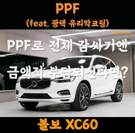 볼보 XC60 PPF 프런트패키지 광택 유리막코팅 (PPF 물론 좋지만 금액적 부담이라면?) / 부산, 기장, 양산