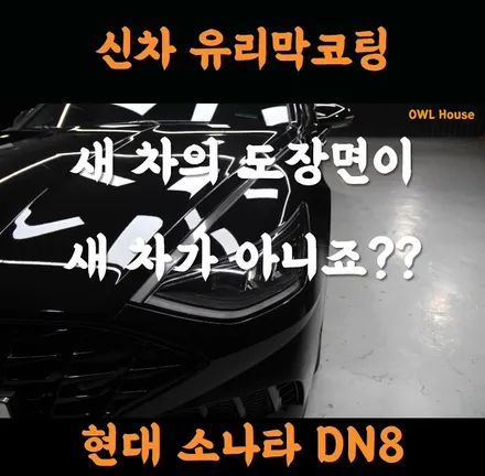 현대 소나타 DN8 신차 정관 유리막코팅 (새차의 도장면이 새차가 아니죠? ㄷㄷㄷ) / 부산, 기장, 양산