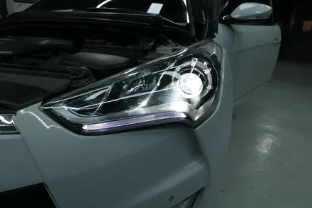 현대 벨로스터 LED 전조등 장착 (국내생산 제품 에스라이팅입니다~) / 부산, 기장, 양산