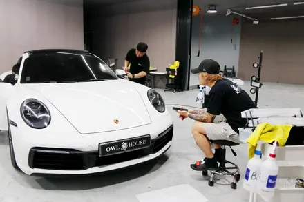 포르쉐 911 카레라 4 야와라 가죽시트 코팅 (가죽의 오염을 막아줍니다!!) / 부산, 기장, 양산