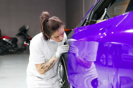 벤츠 A45 AMG 부산랩핑 (3M1080-GP258 Gloss Plum Explosion + 사이드미러 수전사까지!) / 부산, 기장, 양산