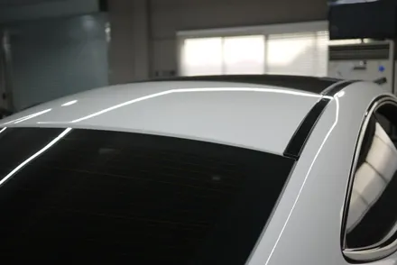 벤츠 C43 AMG 쿠페 포인트 랩핑 (흰차에 블랙랩핑지로 포인트를 살짝 줘볼까요?) / 부산, 기장, 양산