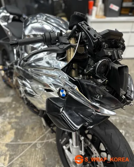 바이크랩핑 - BMW S1000rr - 크롬 랩핑 에스랩필름 시공 / 영통구 원천동