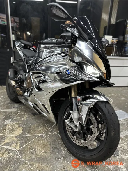 바이크랩핑 - BMW S1000rr - 크롬 랩핑 에스랩필름 시공 / 영통구 원천동