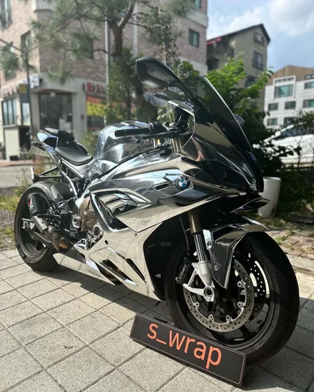 바이크랩핑 - BMW S1000rr - 크롬 랩핑 에스랩필름 시공 / 영통구 원천동
