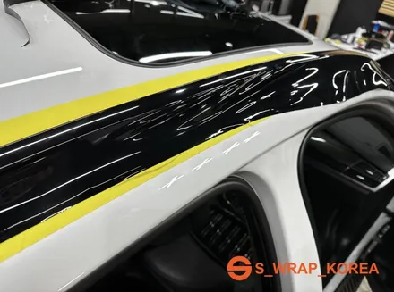 수원랩핑 - BMW X6 - 실내카본랩핑 & 크롬죽이기 & 루프스킨 에스랩 탑클래스 필름 / 영통구 원천동