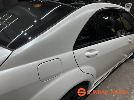 용인랩핑 - 벤츠 S63 AMG - 사틴 화이트펄 전체랩핑 & 라이트 칼라PPF 시공 / 영통구 원천동