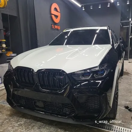 수원PPF - BMW X6 M - 블랙PPF 전체랩핑 탑클래스 필름 시공 / 영통구 원천동