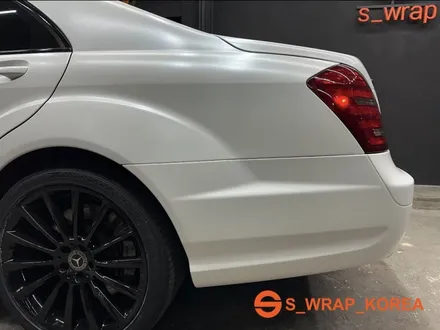 용인랩핑 - 벤츠 S63 AMG - 사틴 화이트펄 전체랩핑 & 라이트 칼라PPF 시공 / 영통구 원천동