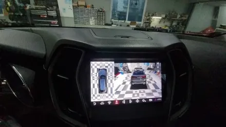 싼타페DM 카나로 안드로이드 올인원 매립 어라운드뷰 패키지 설치