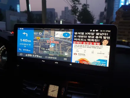 벤츠E클래스 안드로이드 네비게이션 매립