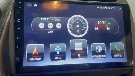 스파크 카나로 안드로이드 올인원 네비매립 / 후방감지기/후방카메라 설치