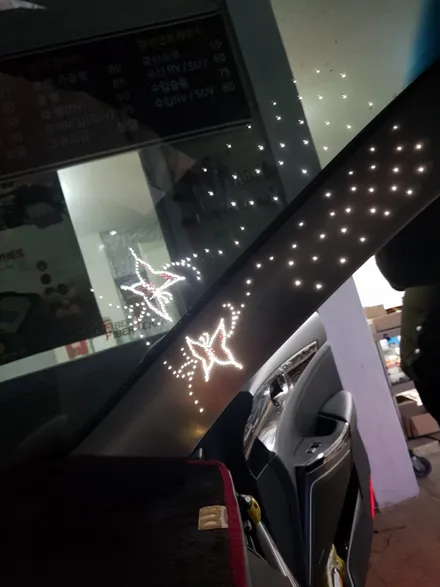 광주실내튜닝 : 올뉴k7 필러은하수 나비패턴 / 광주 북구