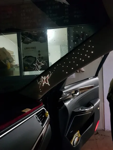 광주실내튜닝 : 올뉴k7 필러은하수 나비패턴 / 광주 북구